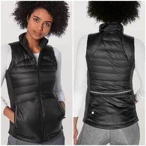 Lululemon Down For It All Vest 10 Black Goosse down